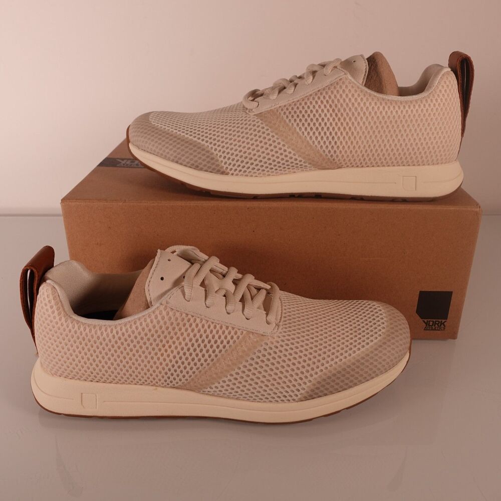 York Athletics The Henry Shoes Mens 8.0 Womens 9.5 Bone White Lace Up Sneakers